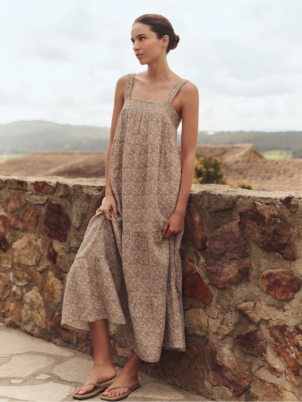 Coastal Double Gauze Tiered Maxi Dress - Picture 7 of 7